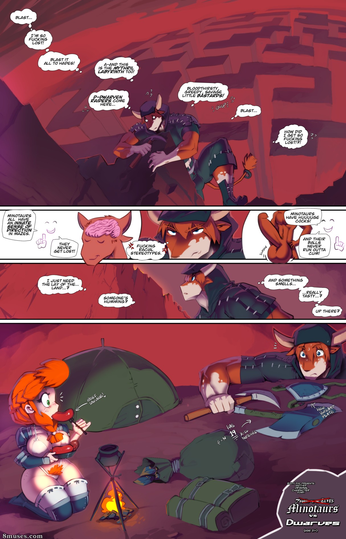 Fred Perry Comics - Minotaurs VS Dwarves - Page 1