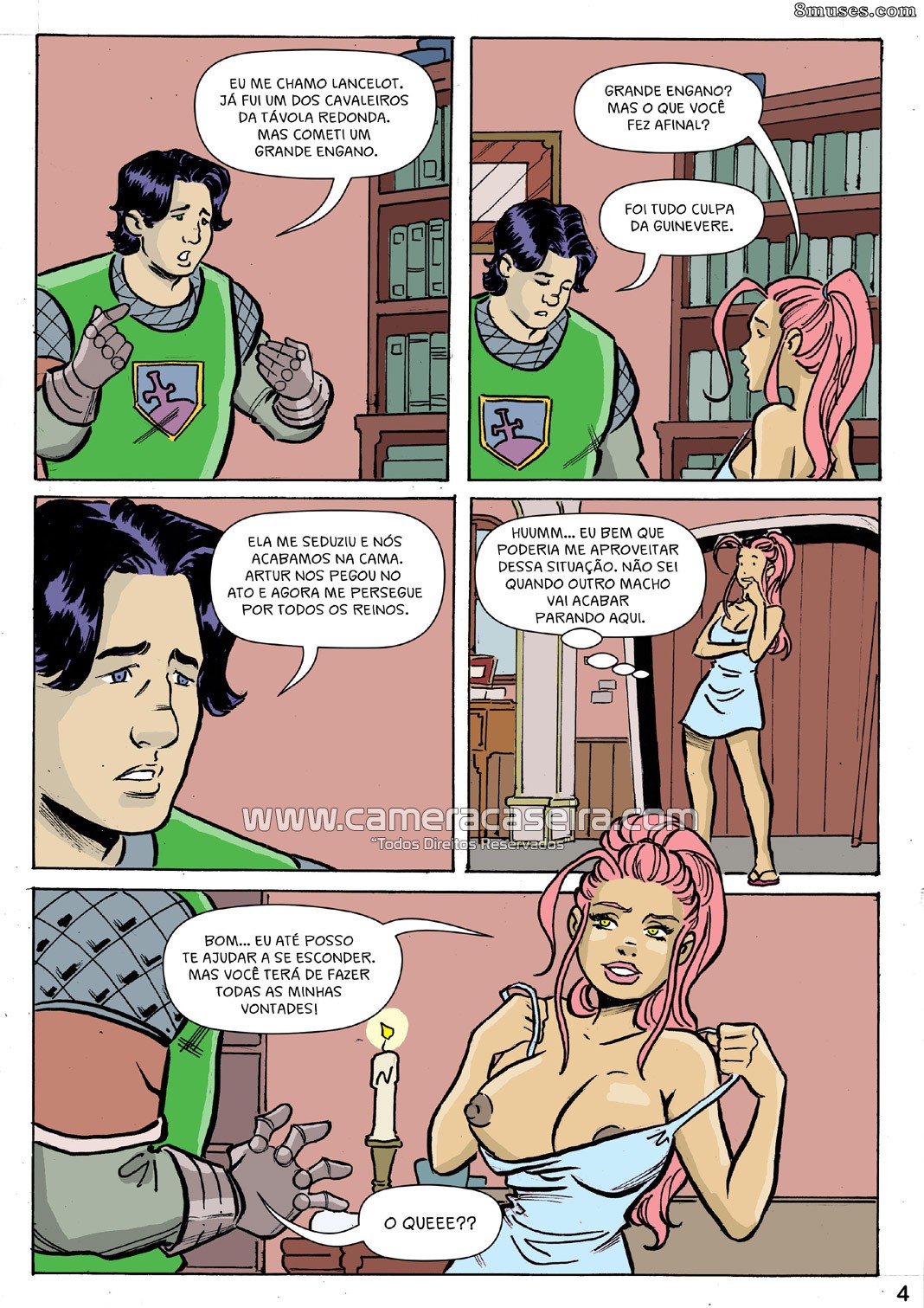 Page 4 | Various-Authors/CameraCaseira-Comics/Contos-de-Foda/5-Lancelot-O-Cavaleiro-Tarado  | 8muses - Sex Comics