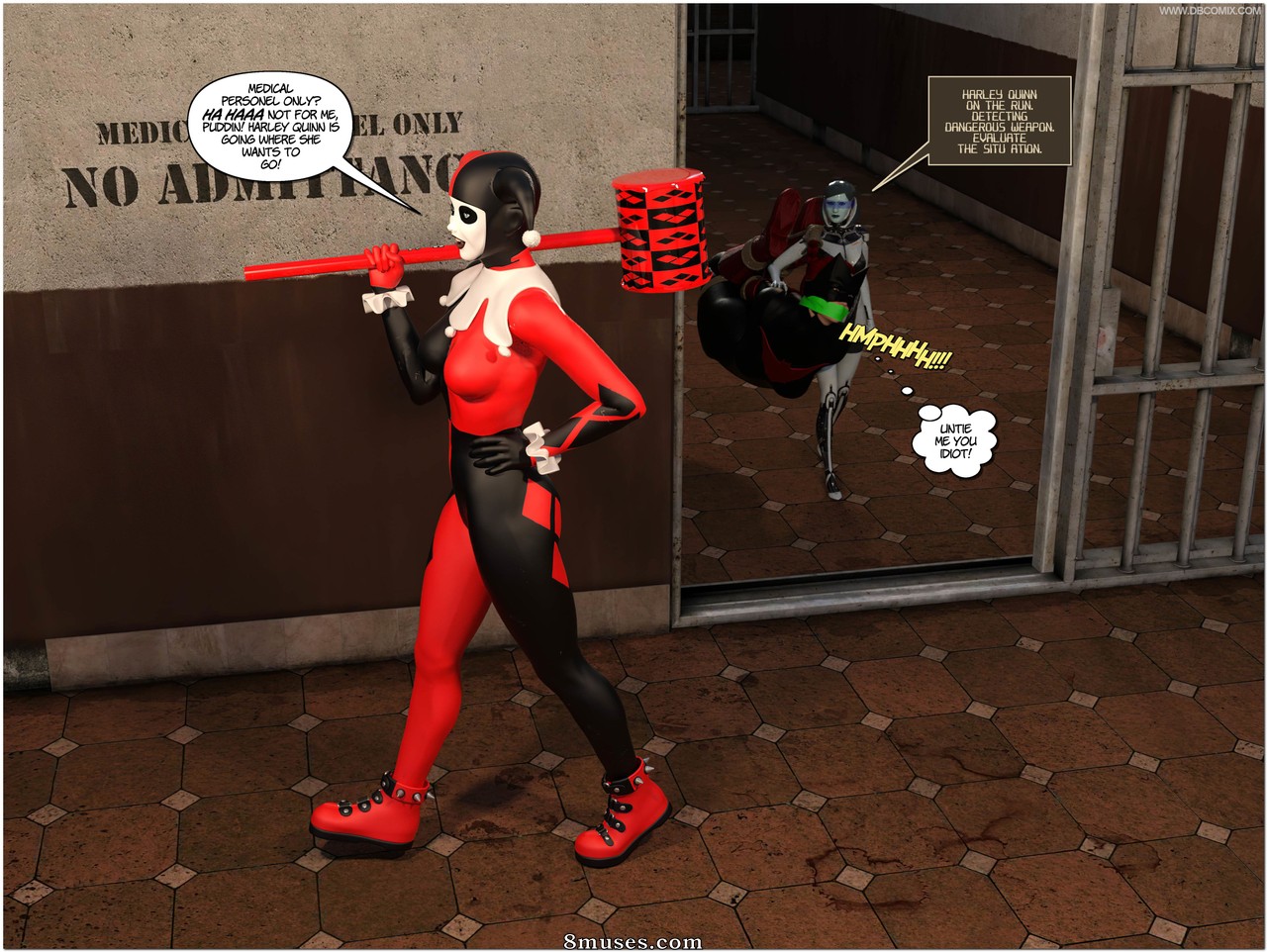New Arkham For Superheroines - Issue 12 - Harley Quinn Overworked - Page 110