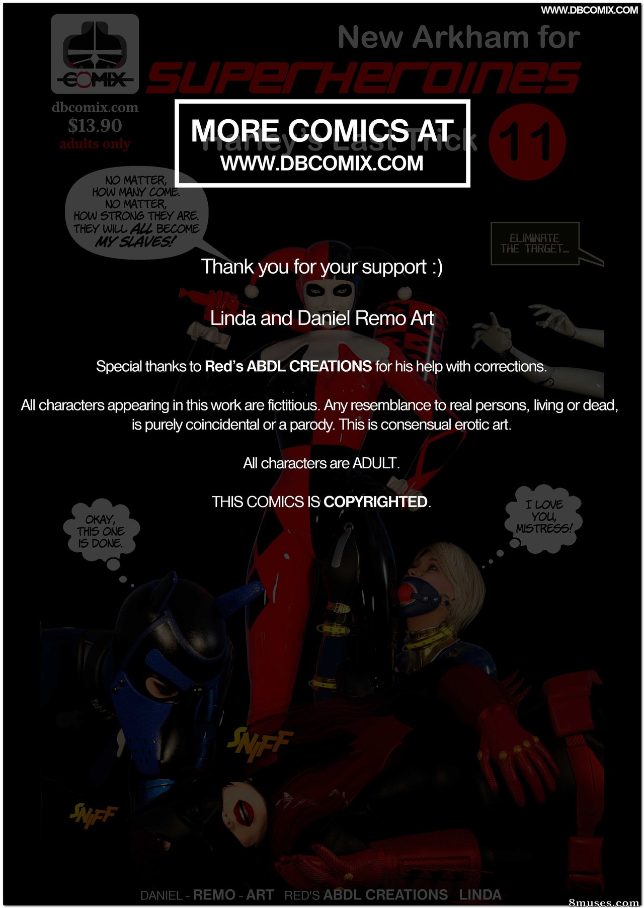 New Arkham For Superheroines - Issue 12 - Harley Quinn Overworked - Page 117