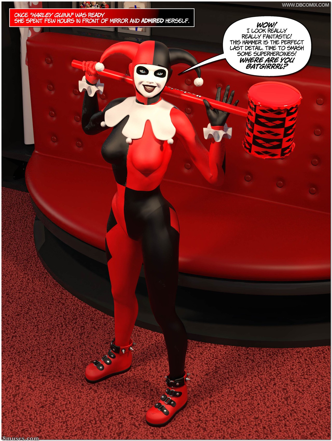 New Arkham For Superheroines - Issue 12 - Harley Quinn Overworked - Page 109