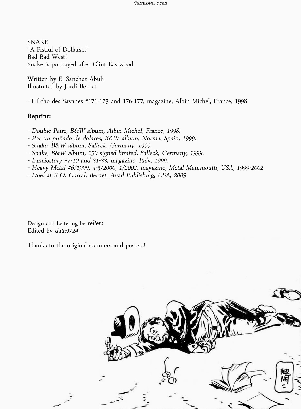 Jordi Bernet Comics - Snake - A fistful of Dollars - Page 4