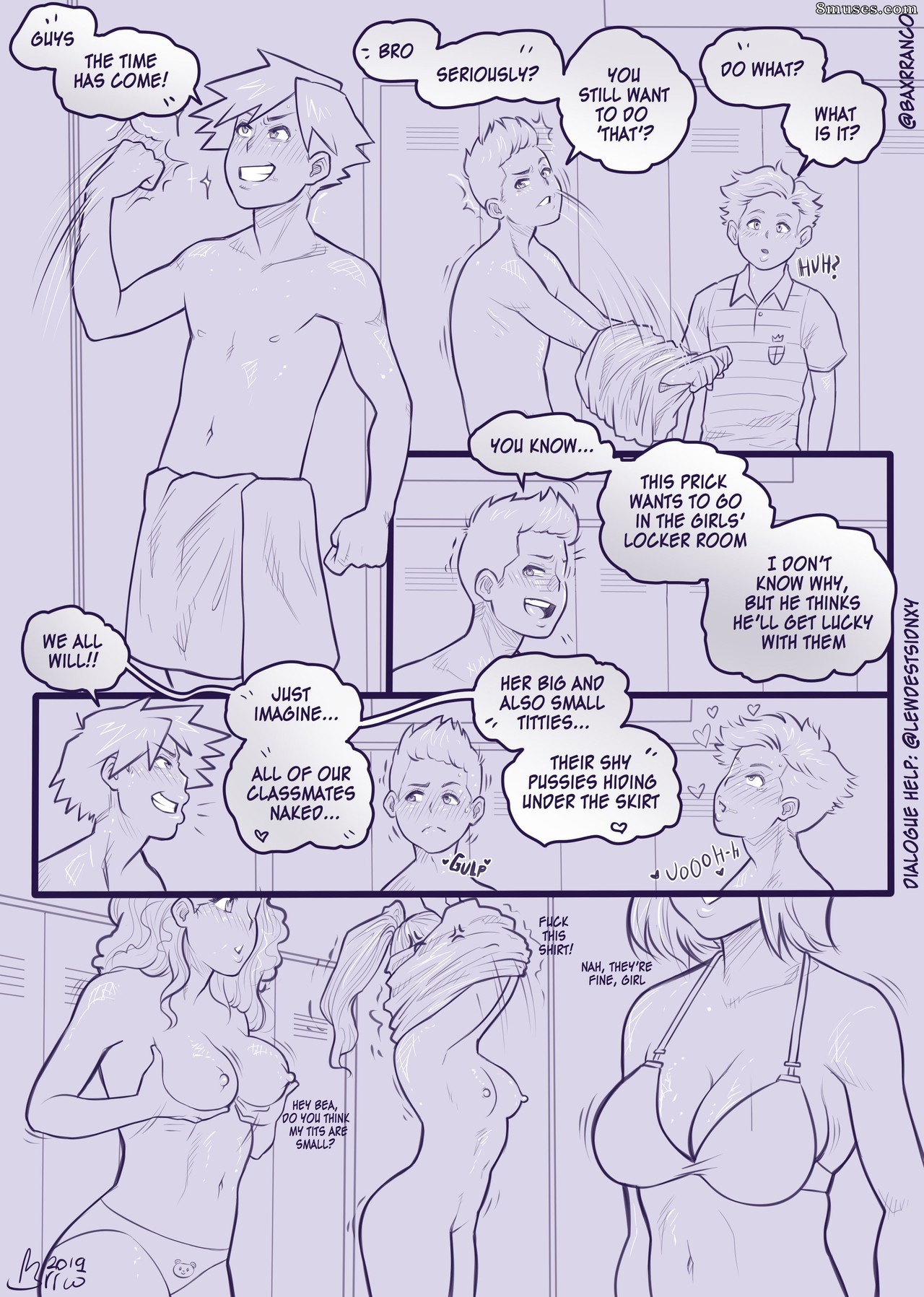 Melkormancin.com Comics - P.E. Orgy - Page 1
