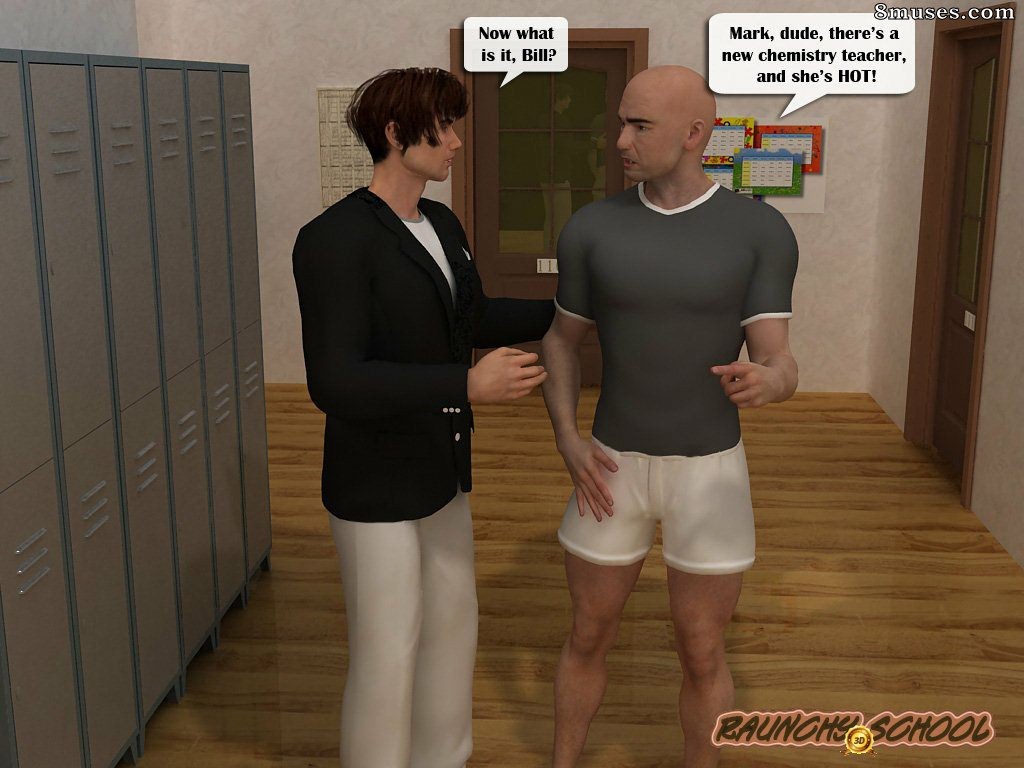 RaunchySchool3D Comics - Sexe à l'université avec un professeur de chimie - Page 1