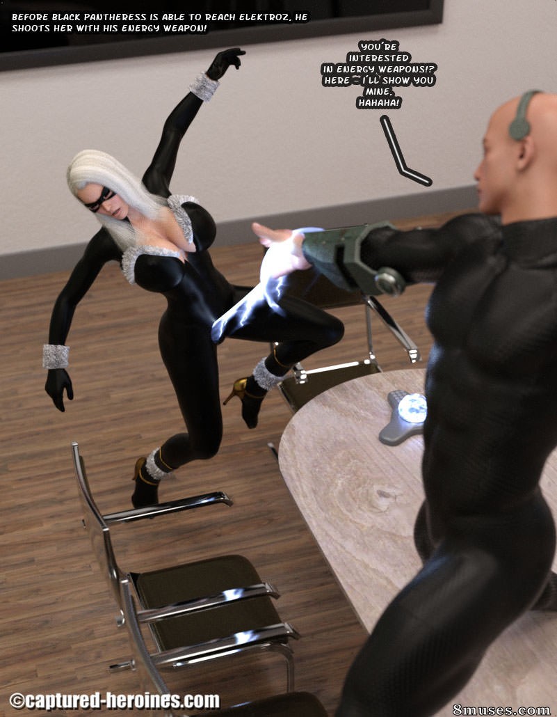 Captured-Heroines Comics - Elektroz contre Black Pantheress - Page 7