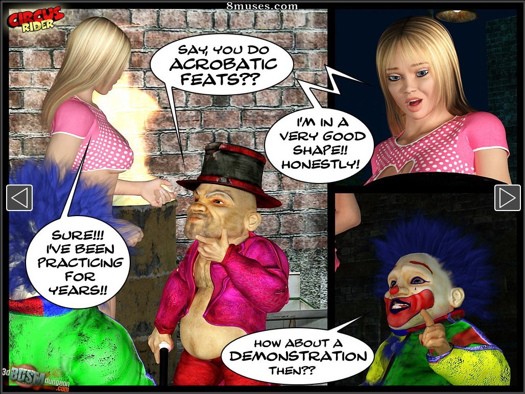 3D BDSM Dungeon Comics - Jinete del circo - Página 6