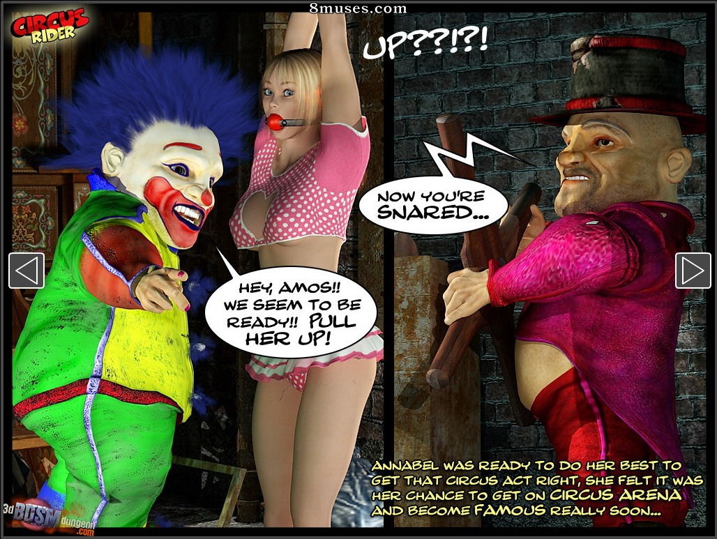 3D BDSM Dungeon Comics - Jinete del circo - Página 8