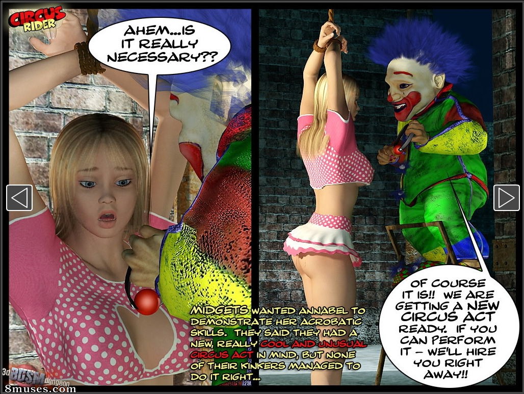 3D BDSM Dungeon Comics - Jinete del circo - Página 7