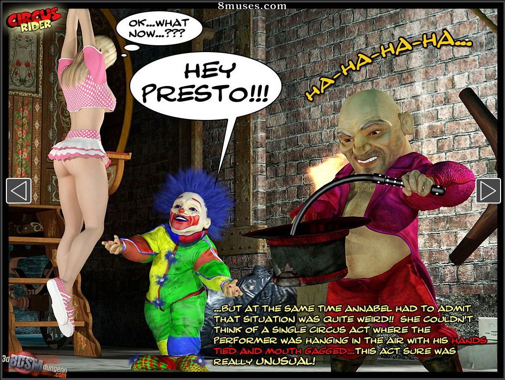 3D BDSM Dungeon Comics - Jinete del circo - Página 9