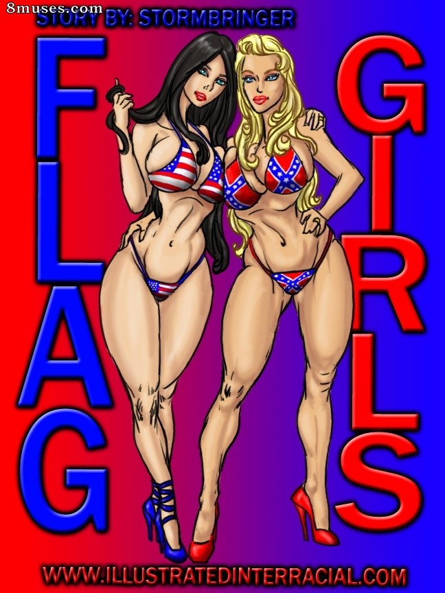 IllustratedInterracial.com Comics - Garotas da bandeira - Página 1