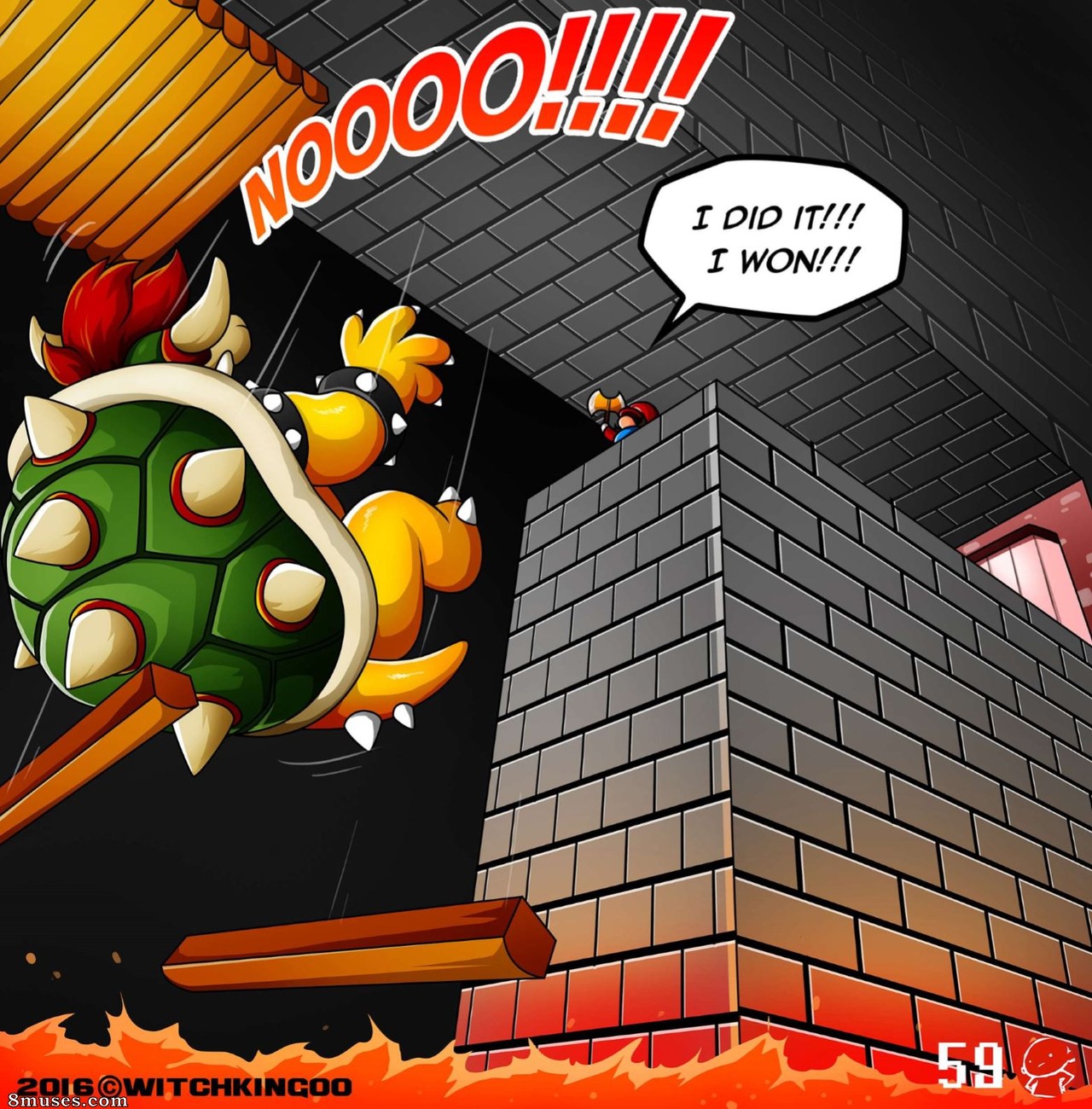 Witchking00 Comics - Princesa Peach - Obrigado Mario - Página 60