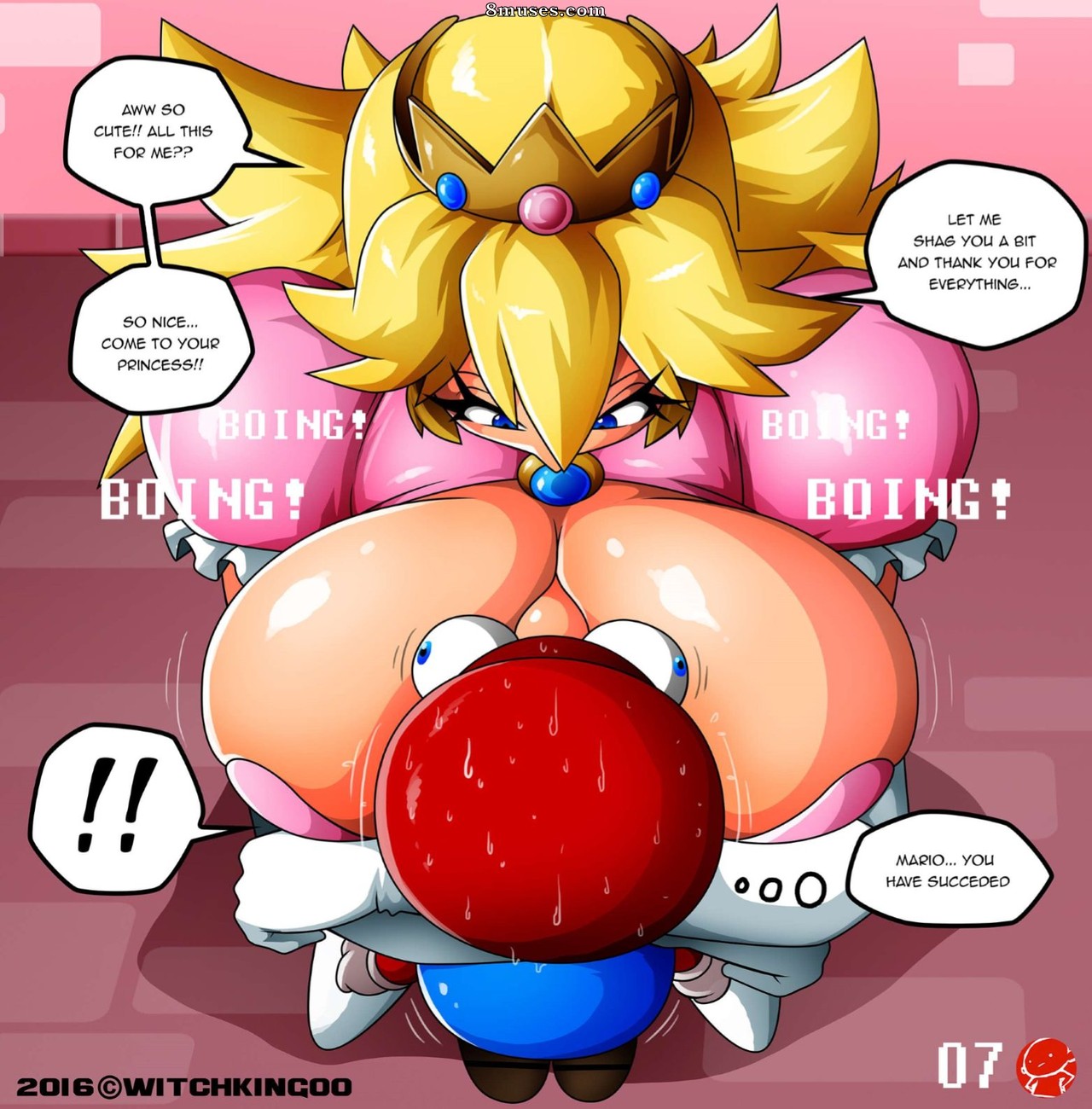 Witchking00 Comics - Princesa Peach - Gracias Mario - Página 8
