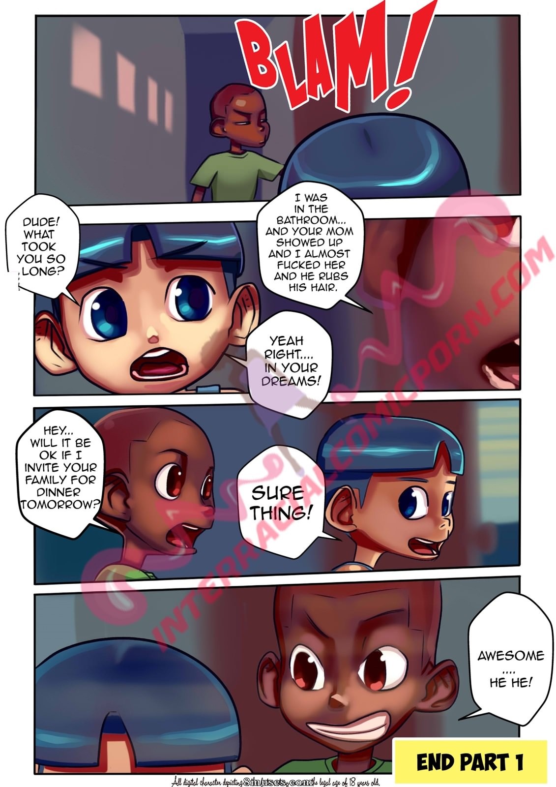 InterracialComicPorn.com Comics - Mãe dos amigos - Página 12