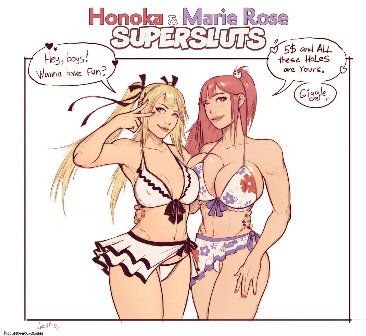 Supersluts - Honoka and Marie Rose Supersluts - Page 1