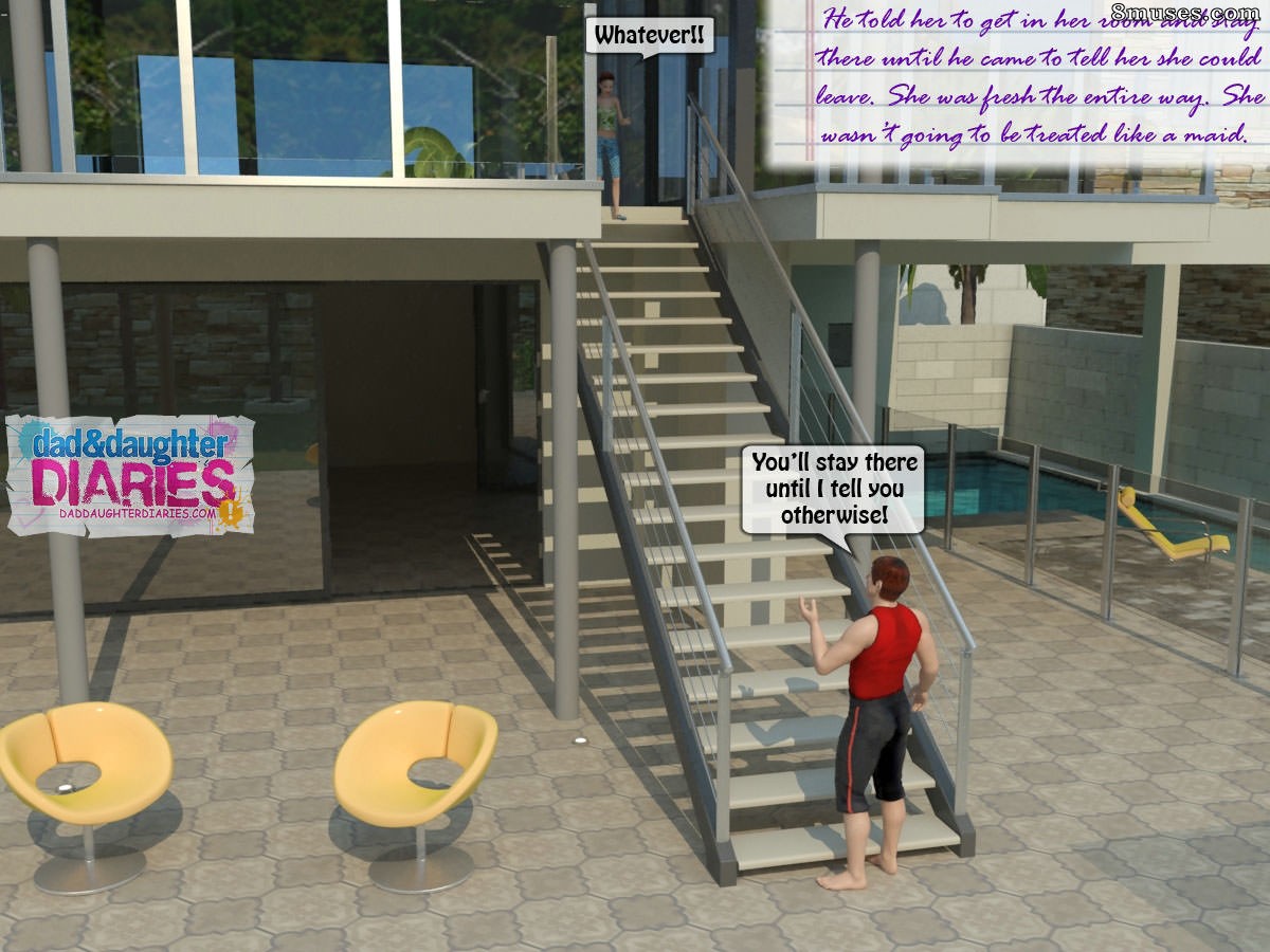 Dad and Daughter Diaries Comics - Limpar a piscina - Página 8