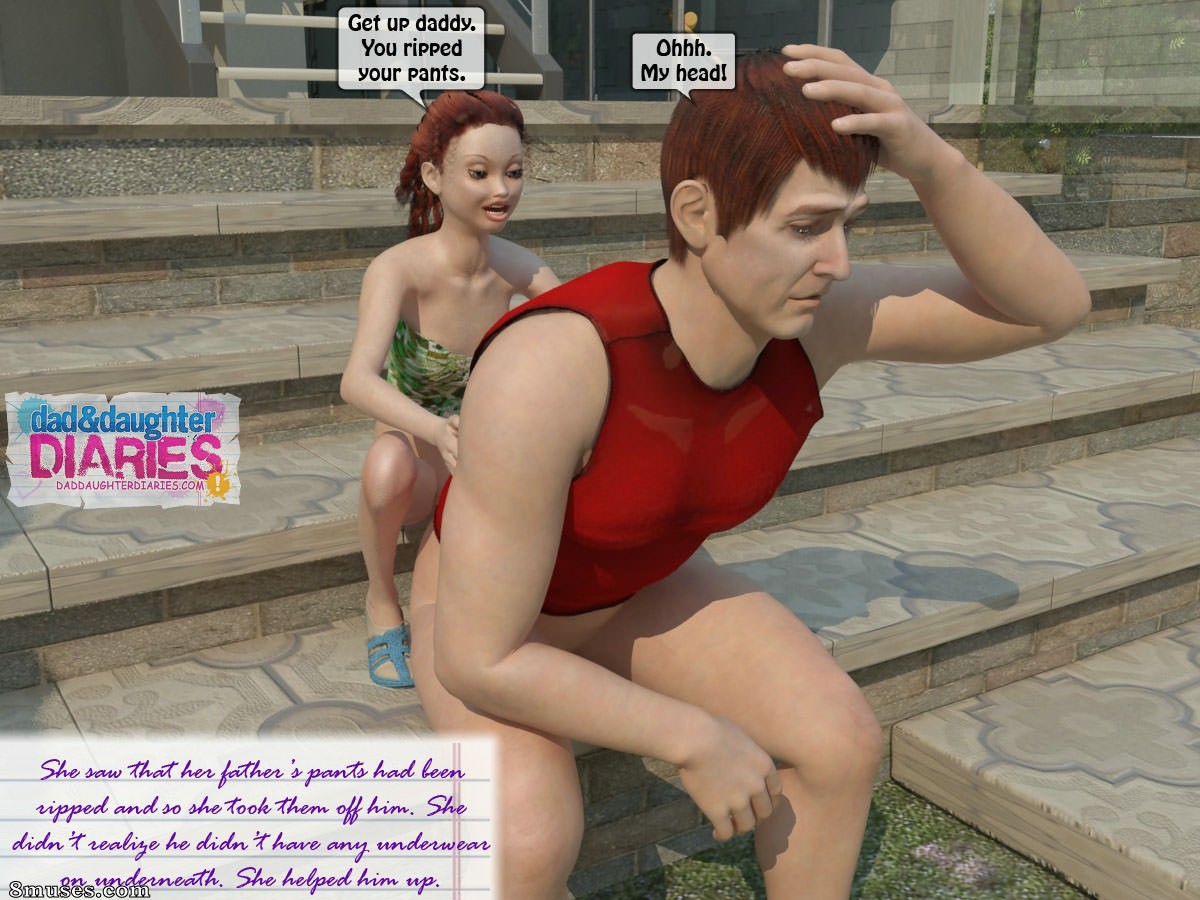 Dad and Daughter Diaries Comics - Limpar a piscina - Página 17