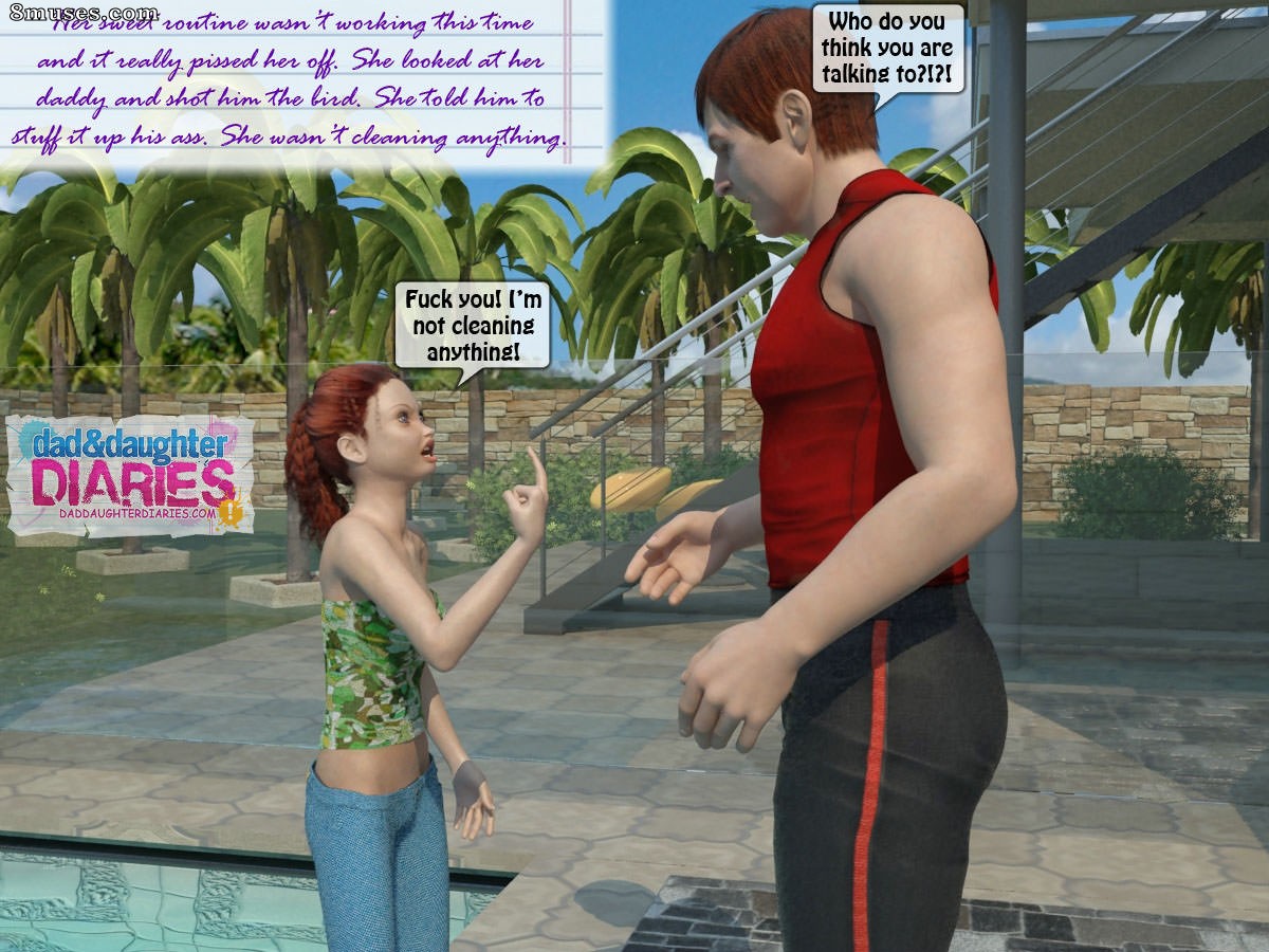 Dad and Daughter Diaries Comics - Limpar a piscina - Página 6