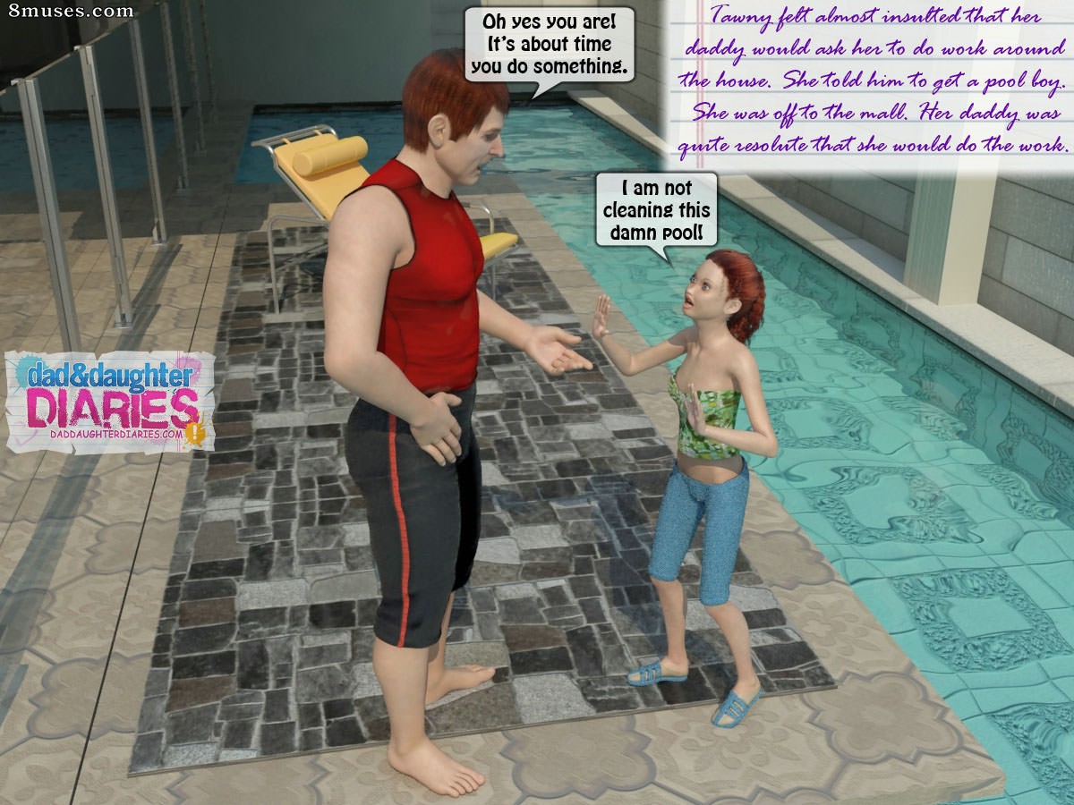 Dad and Daughter Diaries Comics - Limpar a piscina - Página 4
