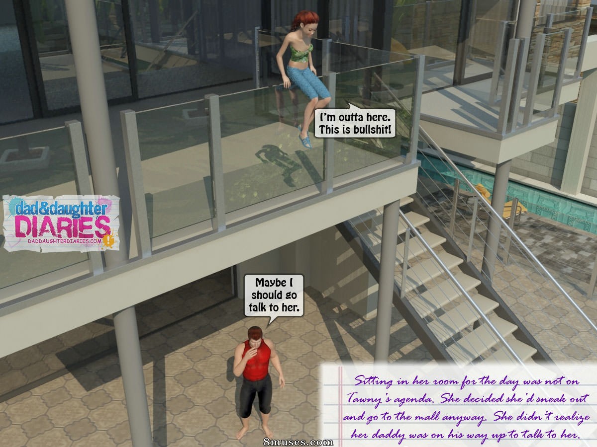 Dad and Daughter Diaries Comics - Limpar a piscina - Página 9