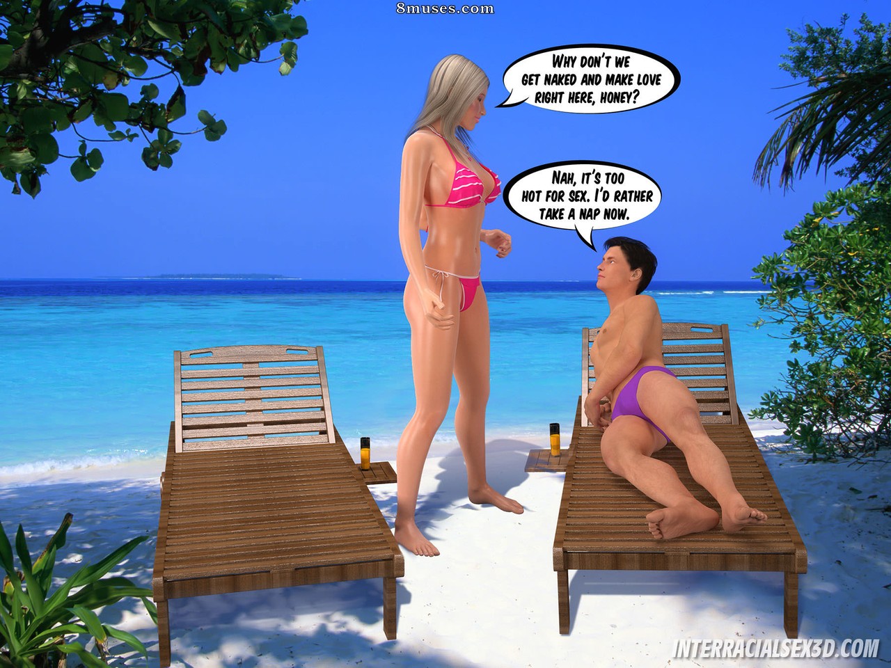 InterracialSex3D.com Comics - Wife Hungry For Black Cocks - Page 1