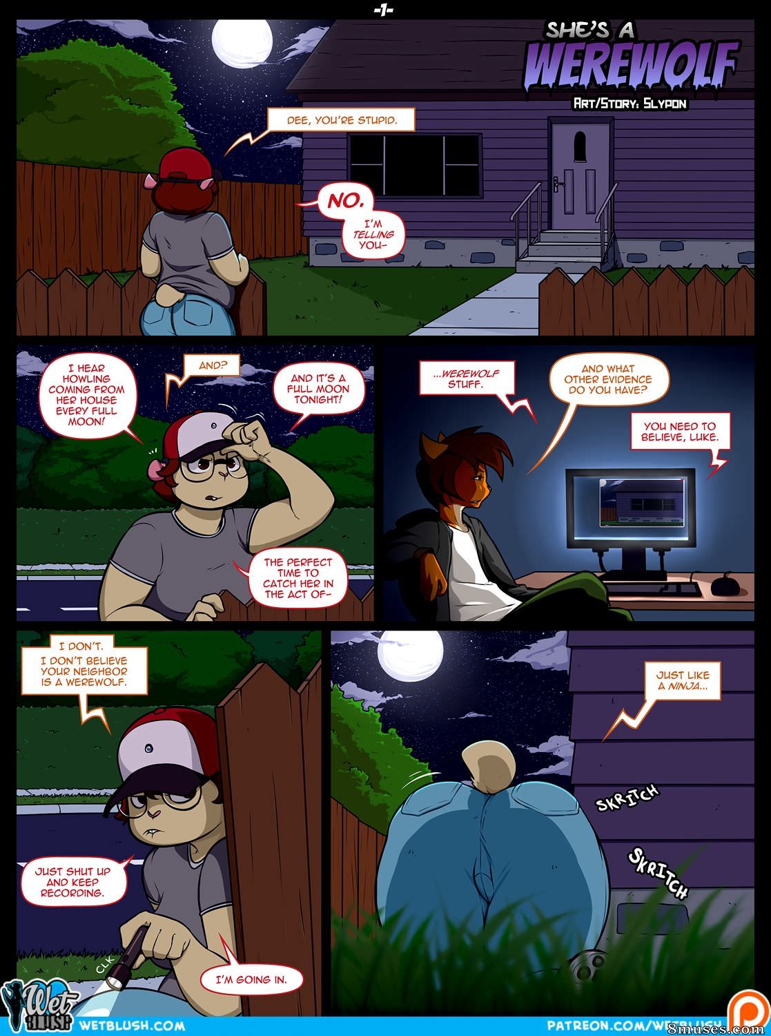 WetBlush Comics - Ela é uma lobisomem - Página 1