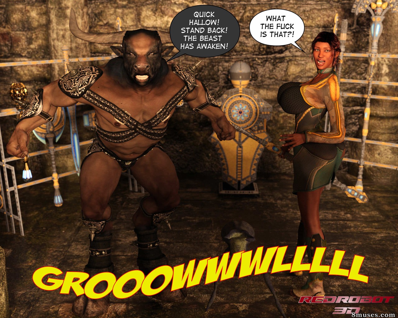 Tales of Hallow - Escape from the Lair of the Minotaur - Lettered - Page 44