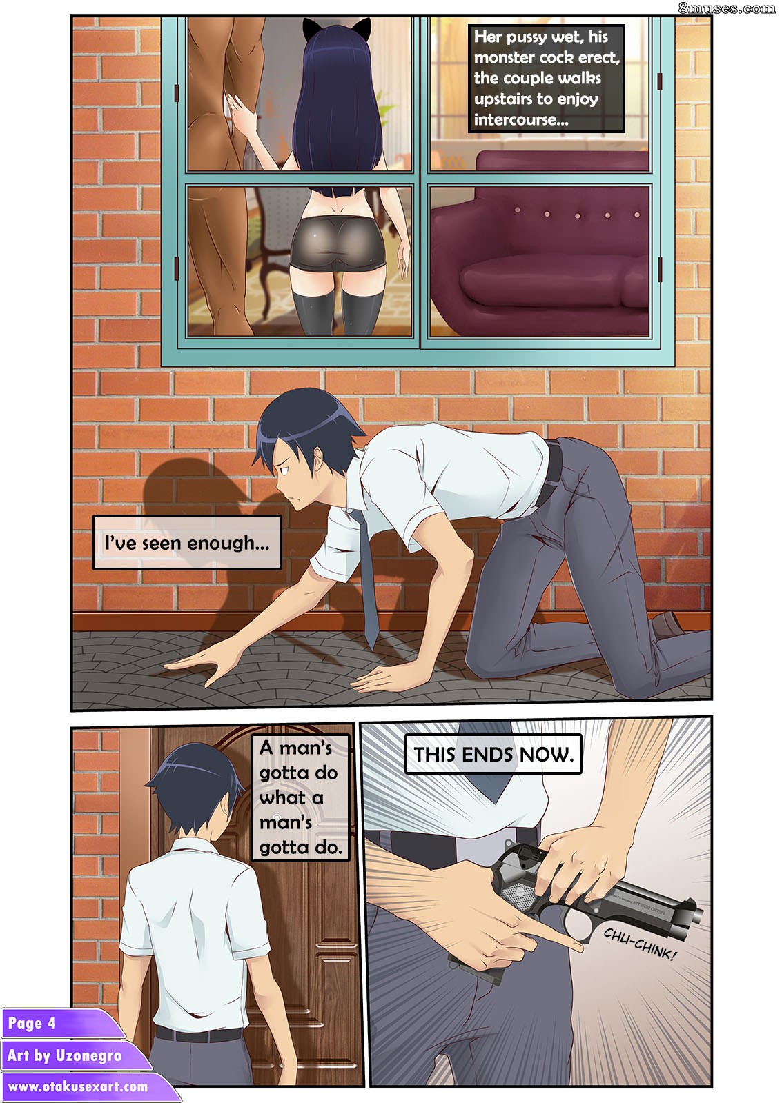 OtakuSexArt.com Comics - Kuroneko's Interracial Cuckolding Fucktime - Page 5