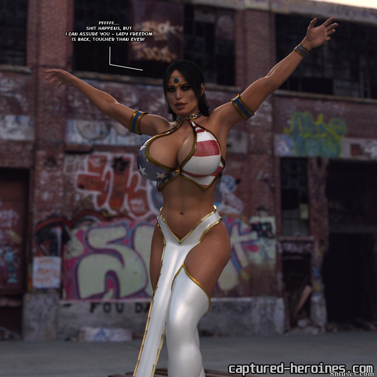 Captured-Heroines Comics - Lady Freedom - Black Alley Brawl - Page 5