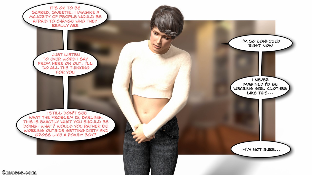 LovelyTGCaptions - My mom feminized me - Page 9
