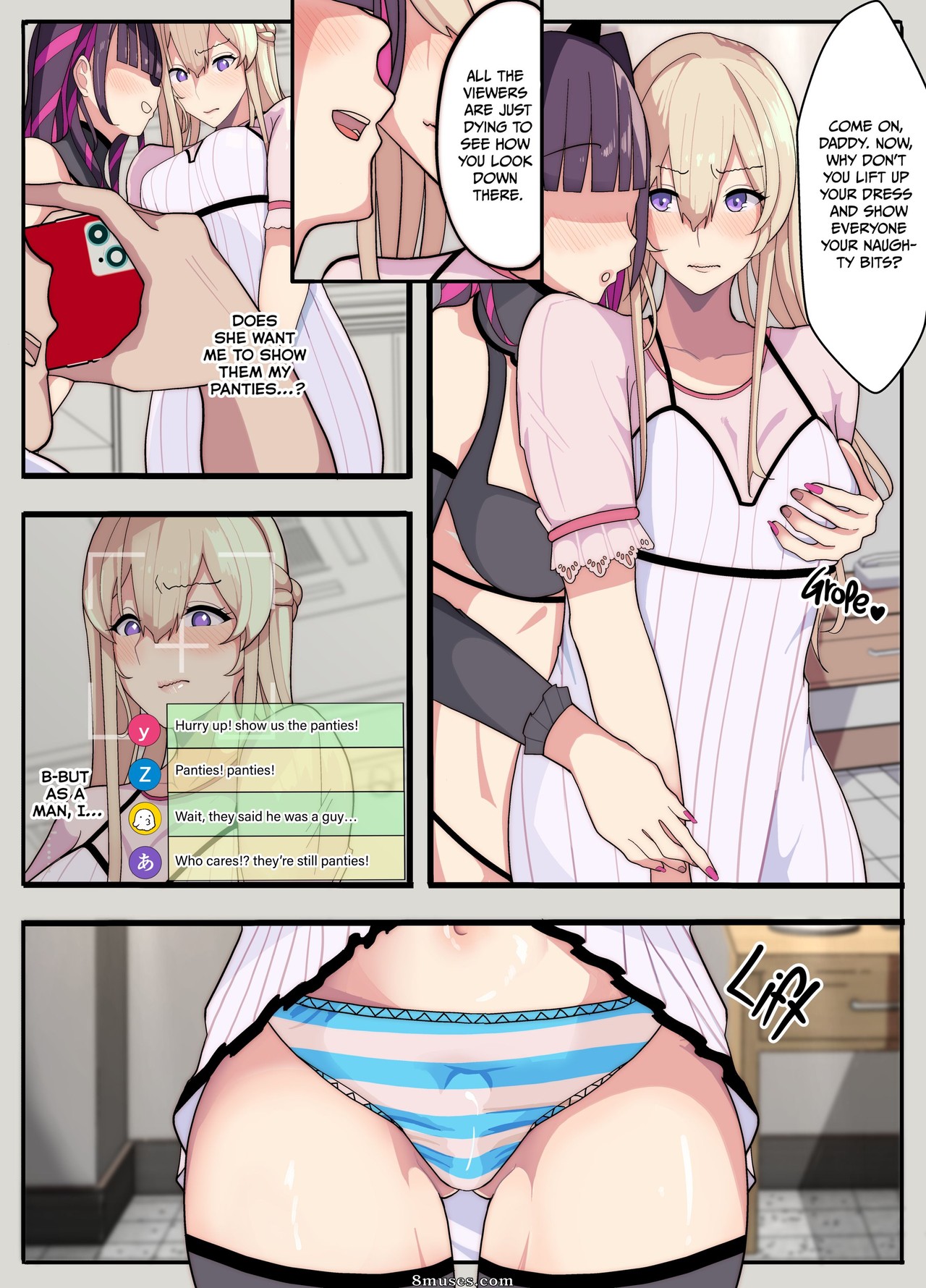 Page 9 Fakku-Comics/Baa/How-I-Tried-to-Save-My-Wife-and-Daughter-but-Got- Fucked-in-Womens-Clothing-Instead 8muses