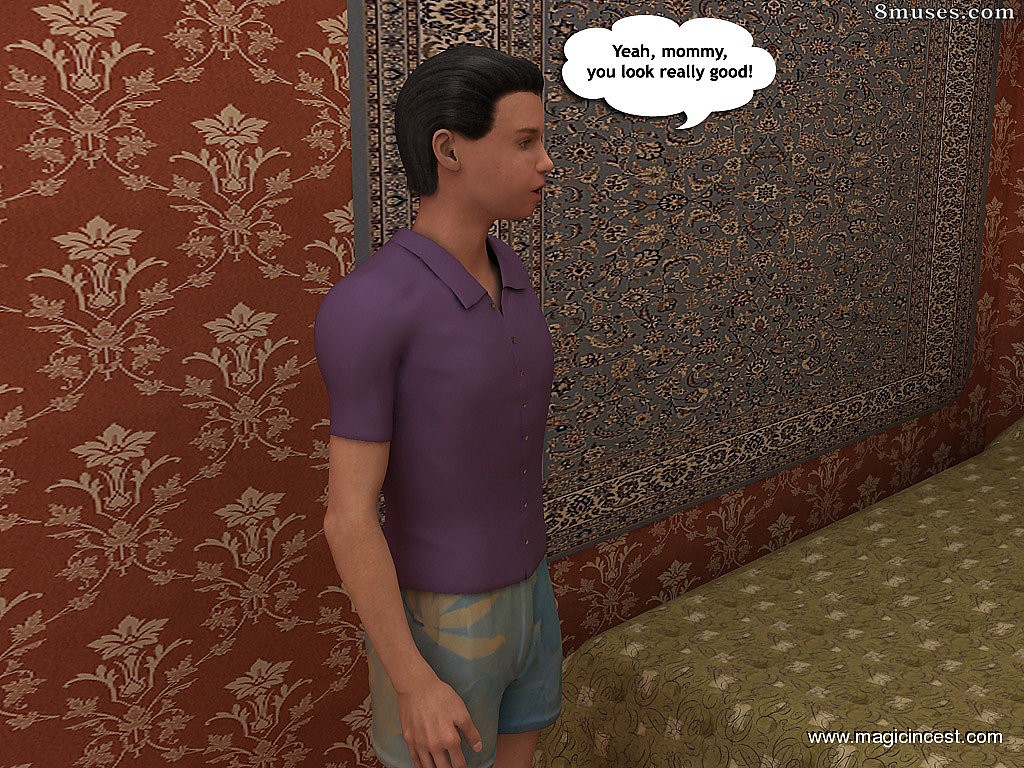 3D - Naughty sonny lets his mother test his sex skills - Page 3