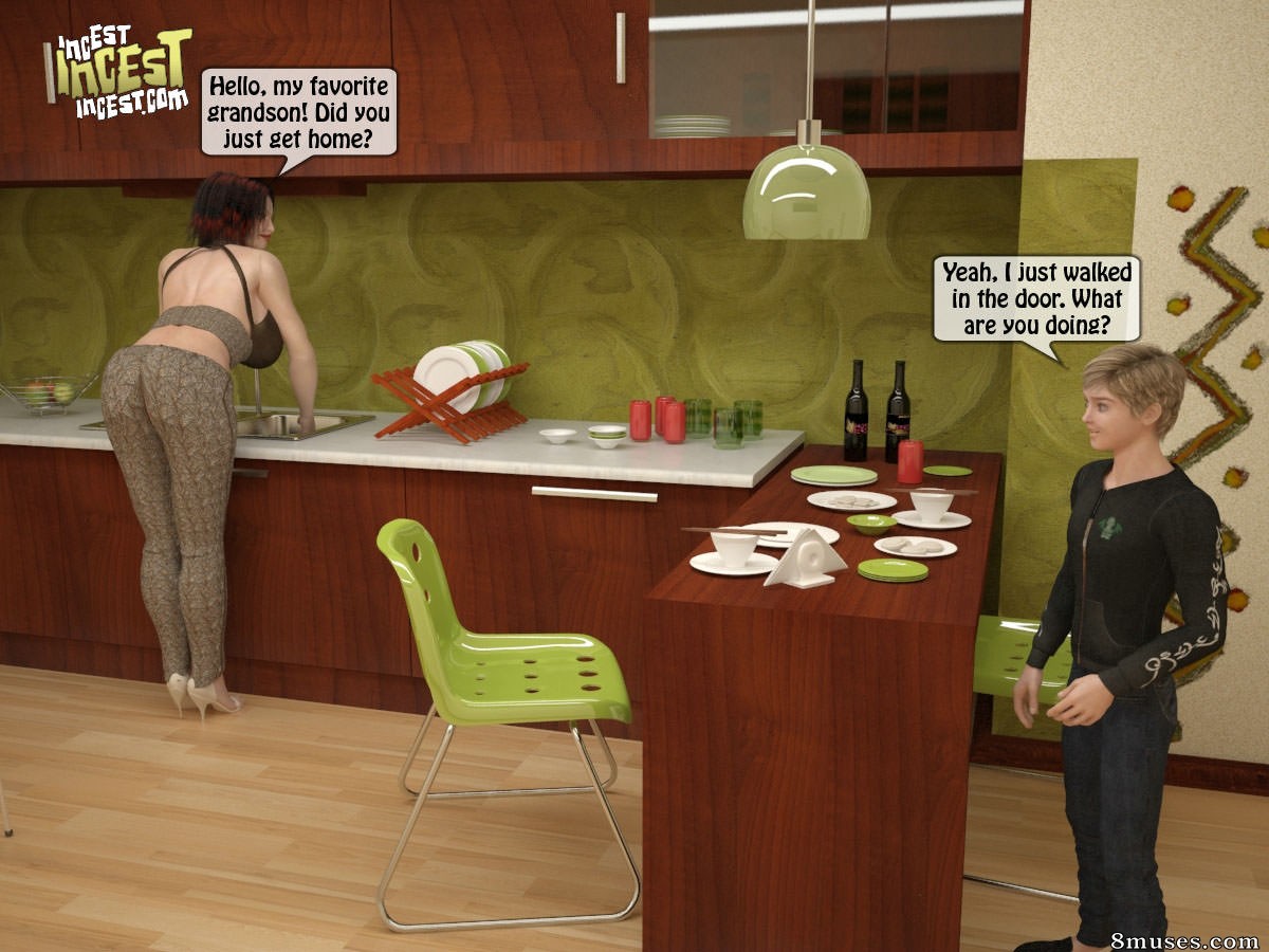 IncestIncestIncest.com Comics - Vovó ensina uma lição suja ao neto - Página 1