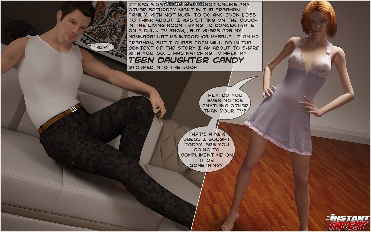 InstantIncest.com Comics - Special care for our horny daddy - Page 1