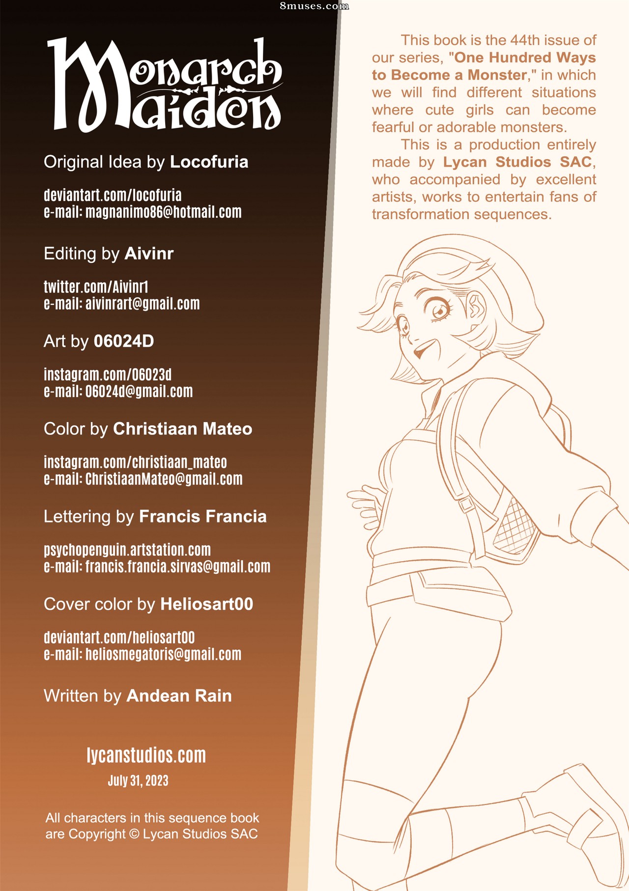 Locofuria Comics - 100 Ways to Become a Monster 44 - Monarch Maiden - Page 3