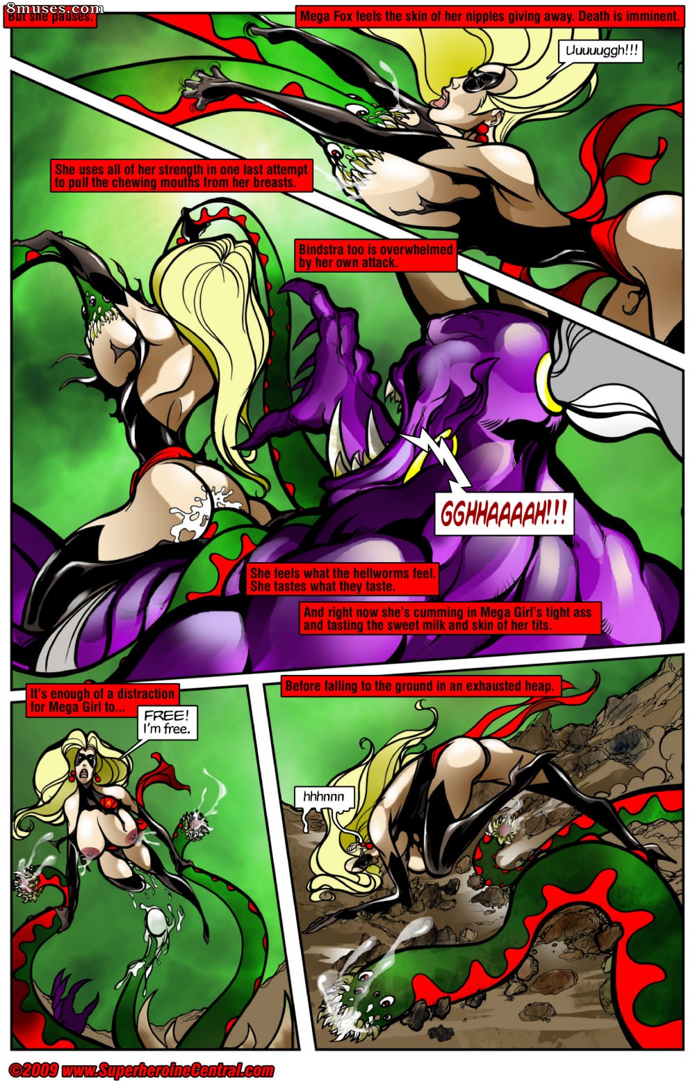 Superheroine Central Comics - Mega Girl vs Bindstra in Cowbell - Page 10