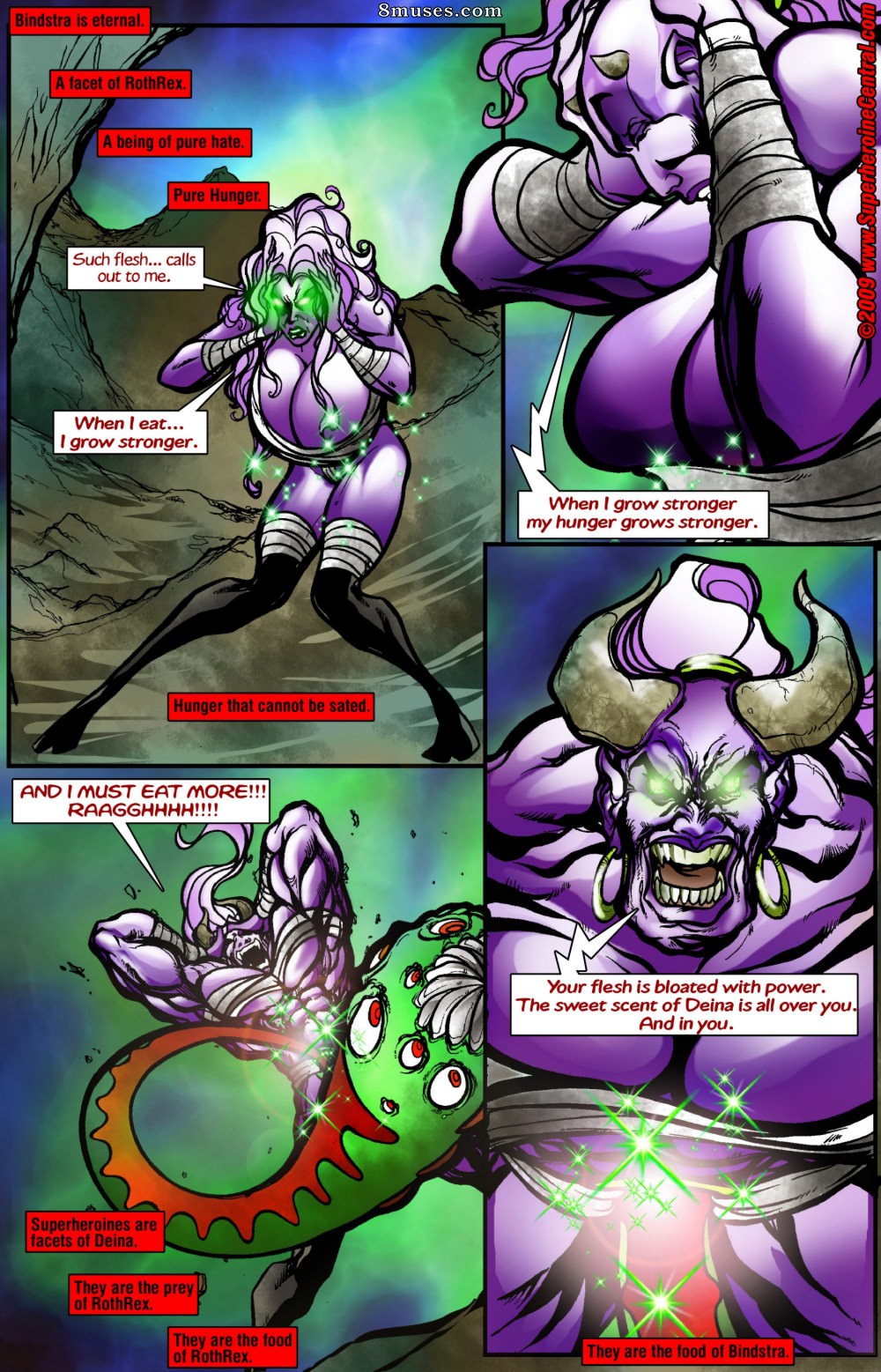 Superheroine Central Comics - Mega garota vs Bindstra em cowbell - Página 4