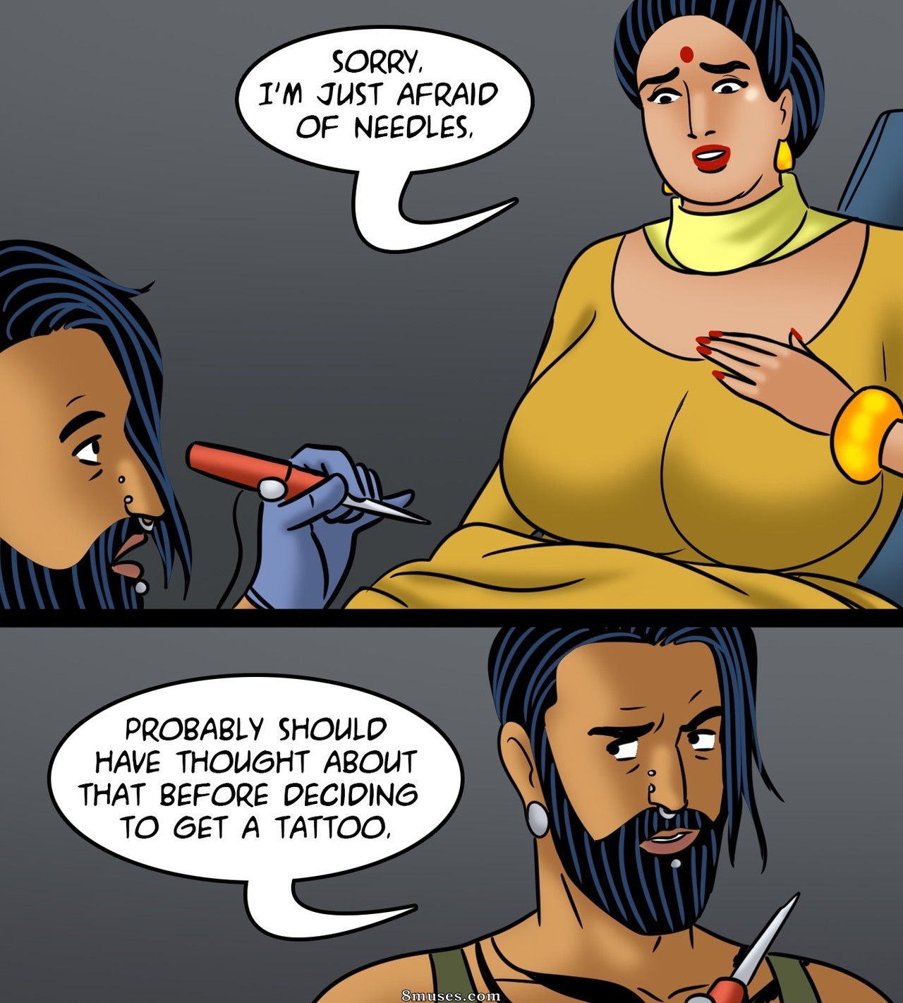 Page 73 | Velamma-ComicsVelammaIssue-122-Velamma-get-a-Tattoo | 8muses -  Sex Comics