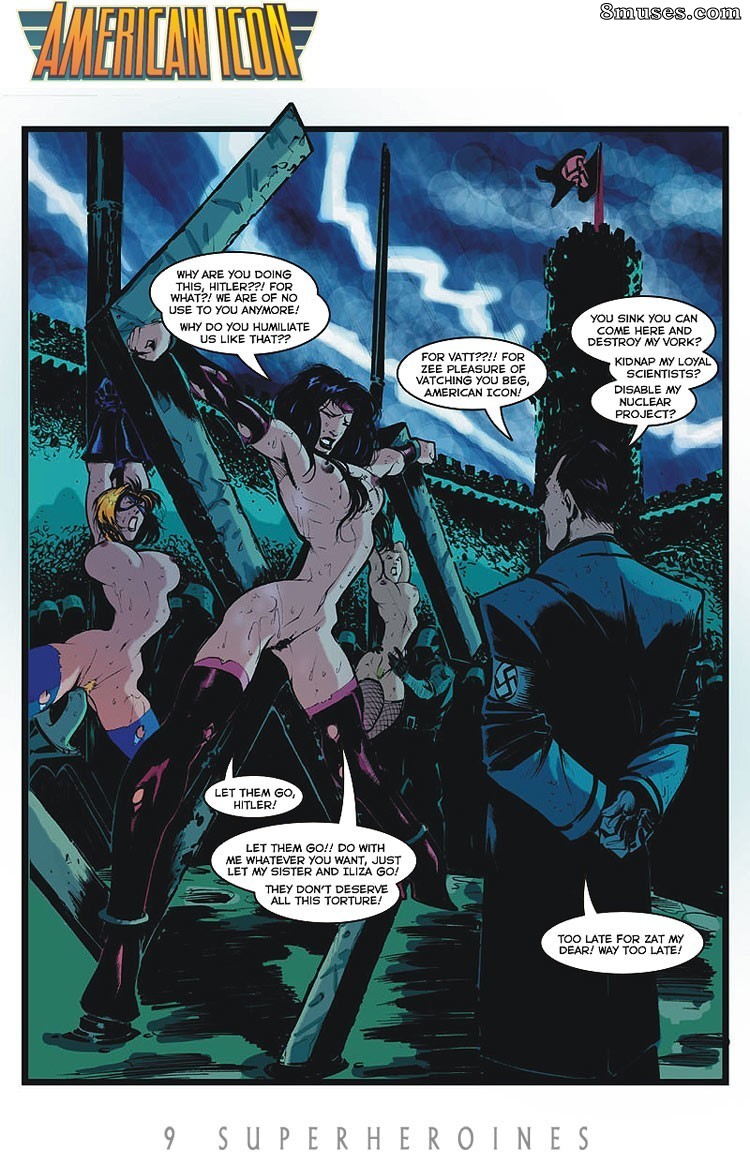 9 Superheroines Comics - American Icon vs evil nazis - Page 13