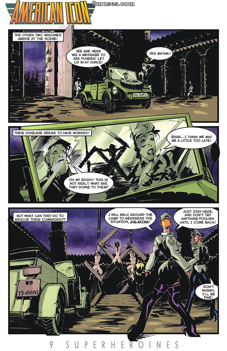 9 Superheroines Comics - American Icon vs evil nazis - Page 14