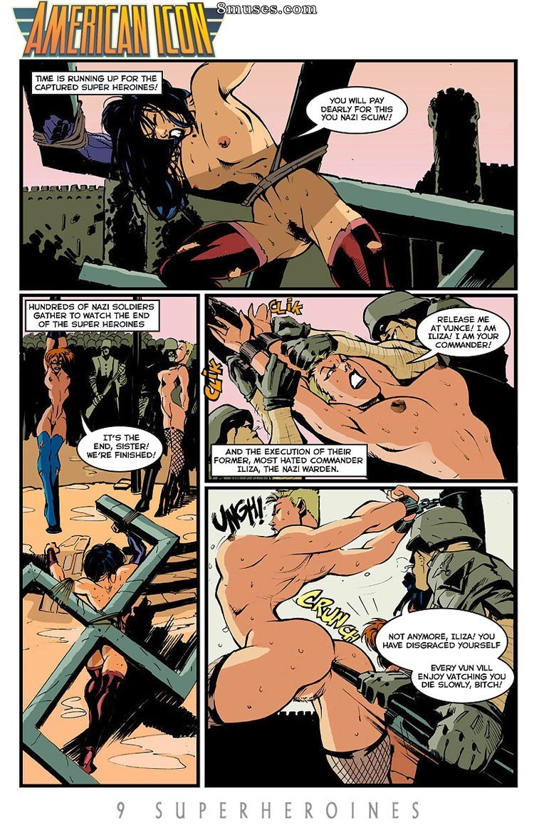 9 Superheroines Comics - Ícone americano vs nazistas malignos - Página 8