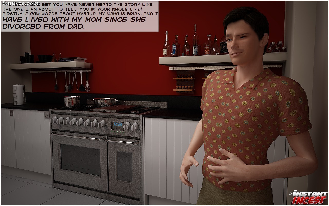 InstantIncest.com Comics - Transando com a mamãe no chão da cozinha - Página 1