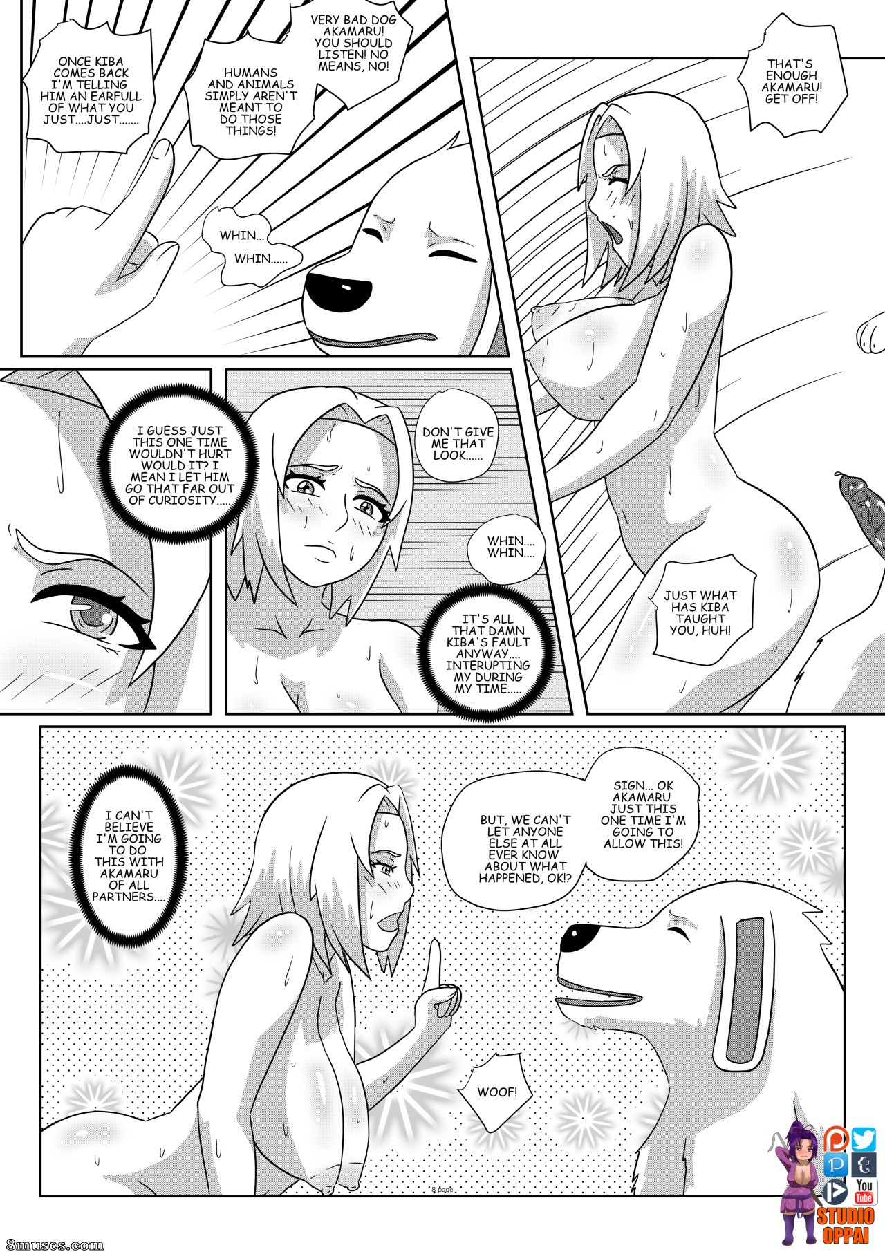 Studio Oppai Comics - Sakura X Akamaru - Página 9