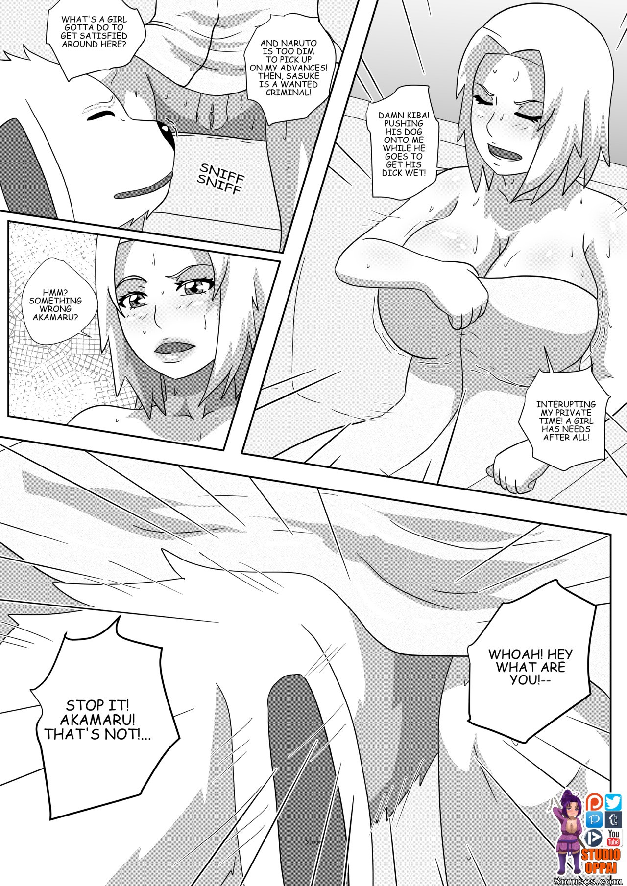 Studio Oppai Comics - Sakura X Akamaru - Página 4