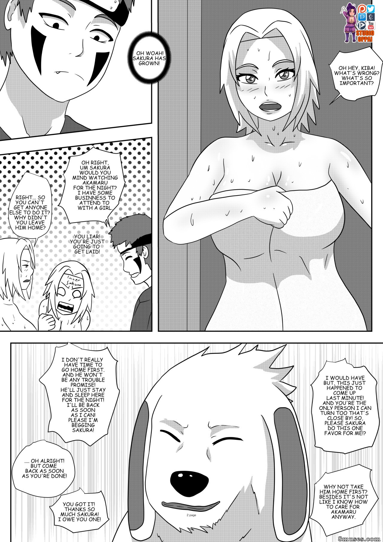 Studio Oppai Comics - Sakura X Akamaru - Página 3