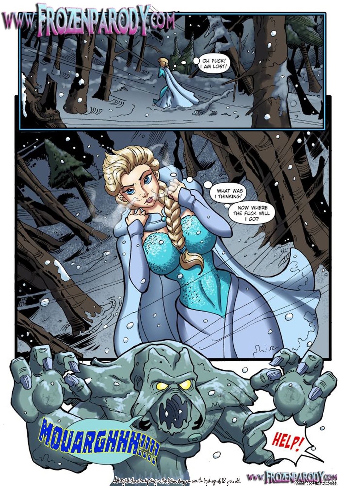 Frozen Parody Comics - Parodie de Frozen 7 - Sauveurs Bite Dur - Page 1