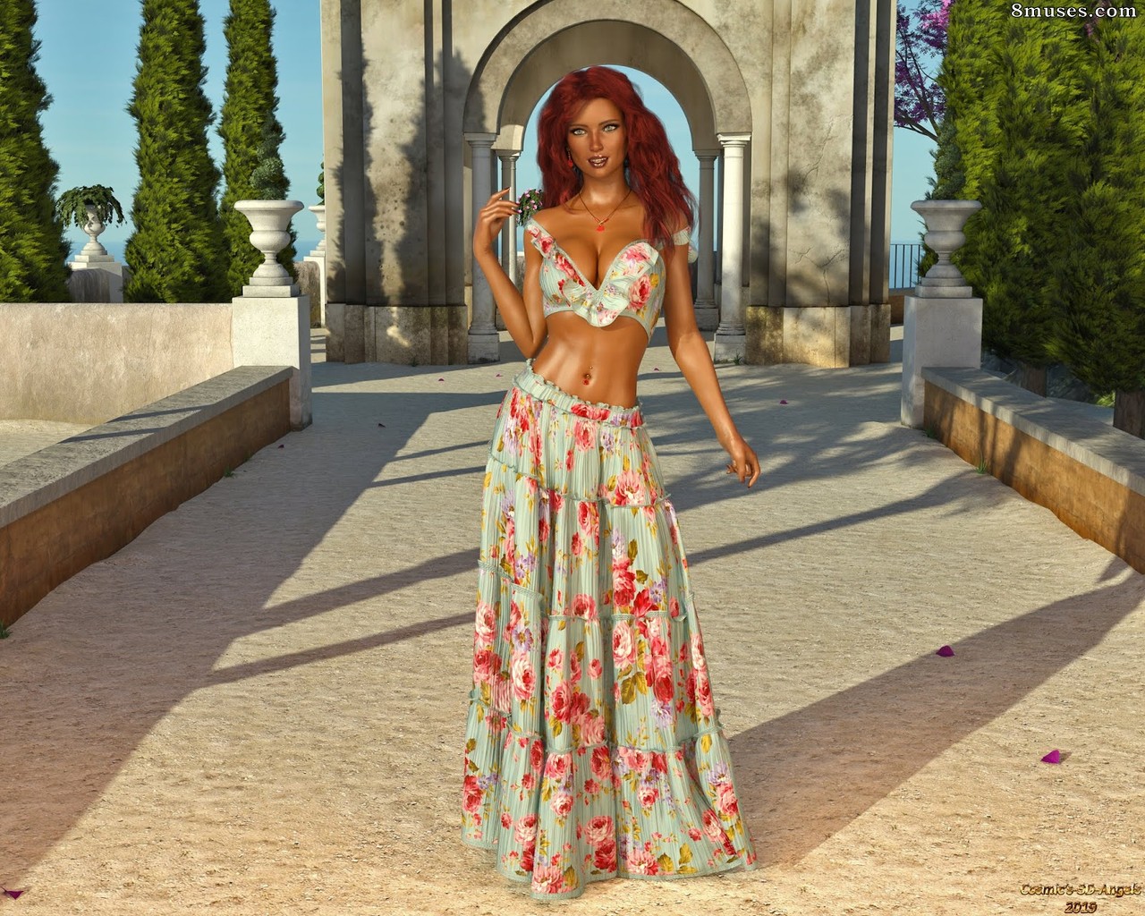 Anjos 3D cósmicos - Scarlett e Alex em romance de verão - Página 1