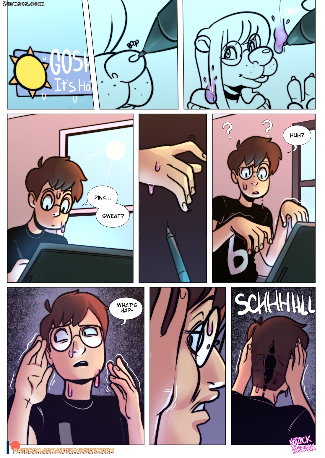 NotZackForWork Comics - Blackshirtboy's Very Atsui Day - Page 1