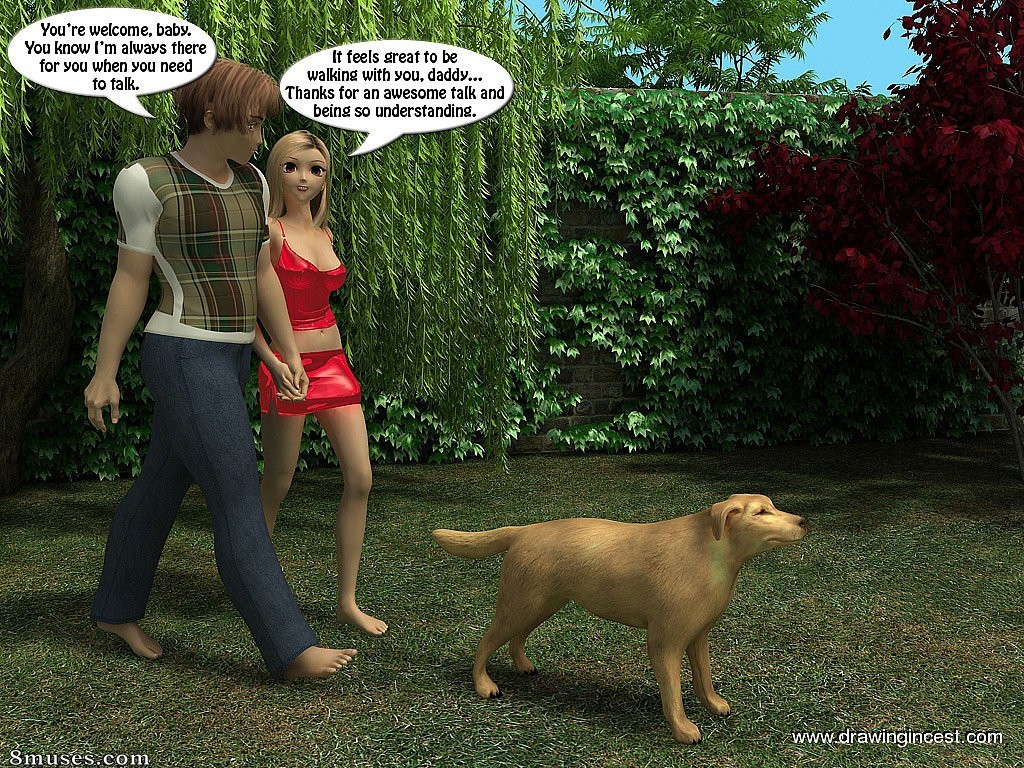 3D - Dirty scene of hard sex between a father and daughter - Page 1