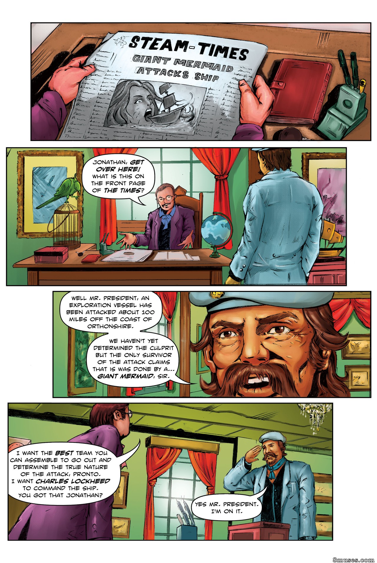 Giantess Fan Comics - The Mermaid Guardian - Page 9