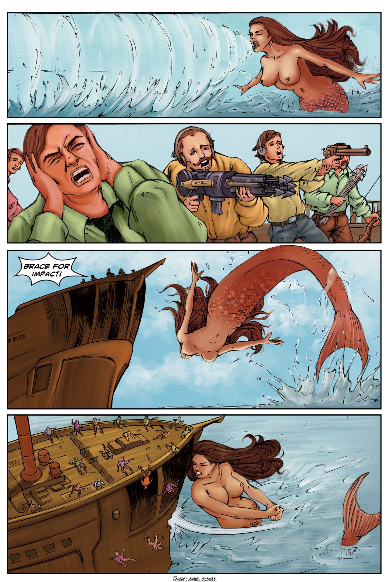 Giantess Fan Comics - The Mermaid Guardian - Page 15